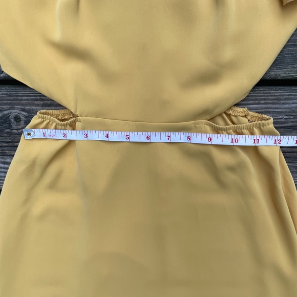Dress: Oak + Fort Long Yellow Cutout Dress - Picture 10 of 11